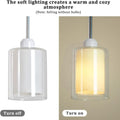 Glass Pendant Light, Modern Pendant Lighting for white-metal