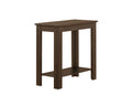 Contemporary Chairside Table with Open Bottom Shelf charcoal grey-solid wood