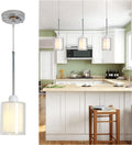 Glass Pendant Light, Modern Pendant Lighting for white-metal