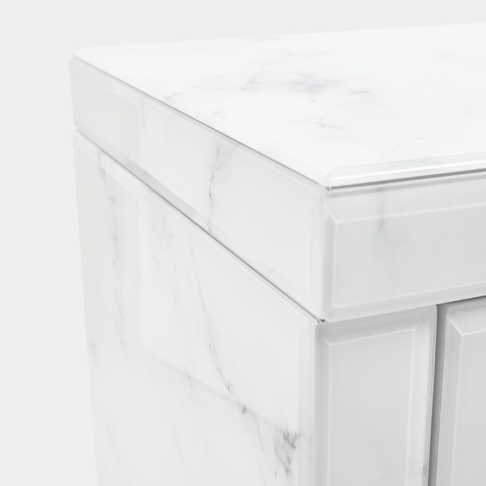 Modern Design Tempered Glass Marble Texture