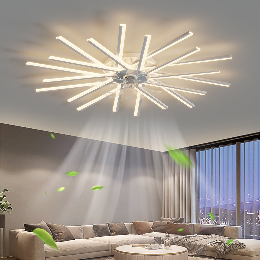 45Inches Ceiling Fan With Lights Remote Control -