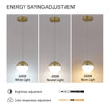 Pendant Light with Dimmable LED set of 3 gold-acrylic-iron