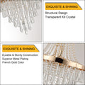 Gold Crystal Chandeliers,Large Contemporary Luxury gold-crystal-iron