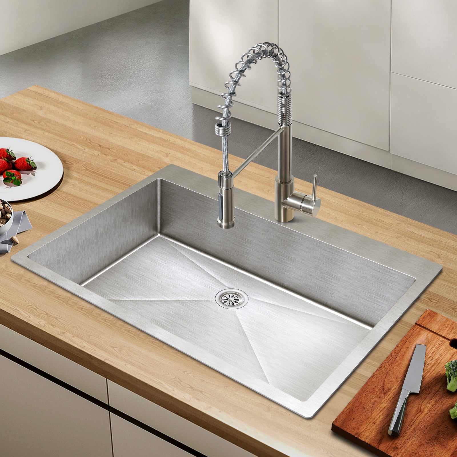 Tecasa 33 inch Kitchen Sink Dual Mount Undermount