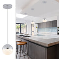 Pendant Light with Dimmable LED set of 3 chrome-acrylic-iron