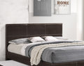 Full Size Bed w Trundle Slats Espresso Faux Leather