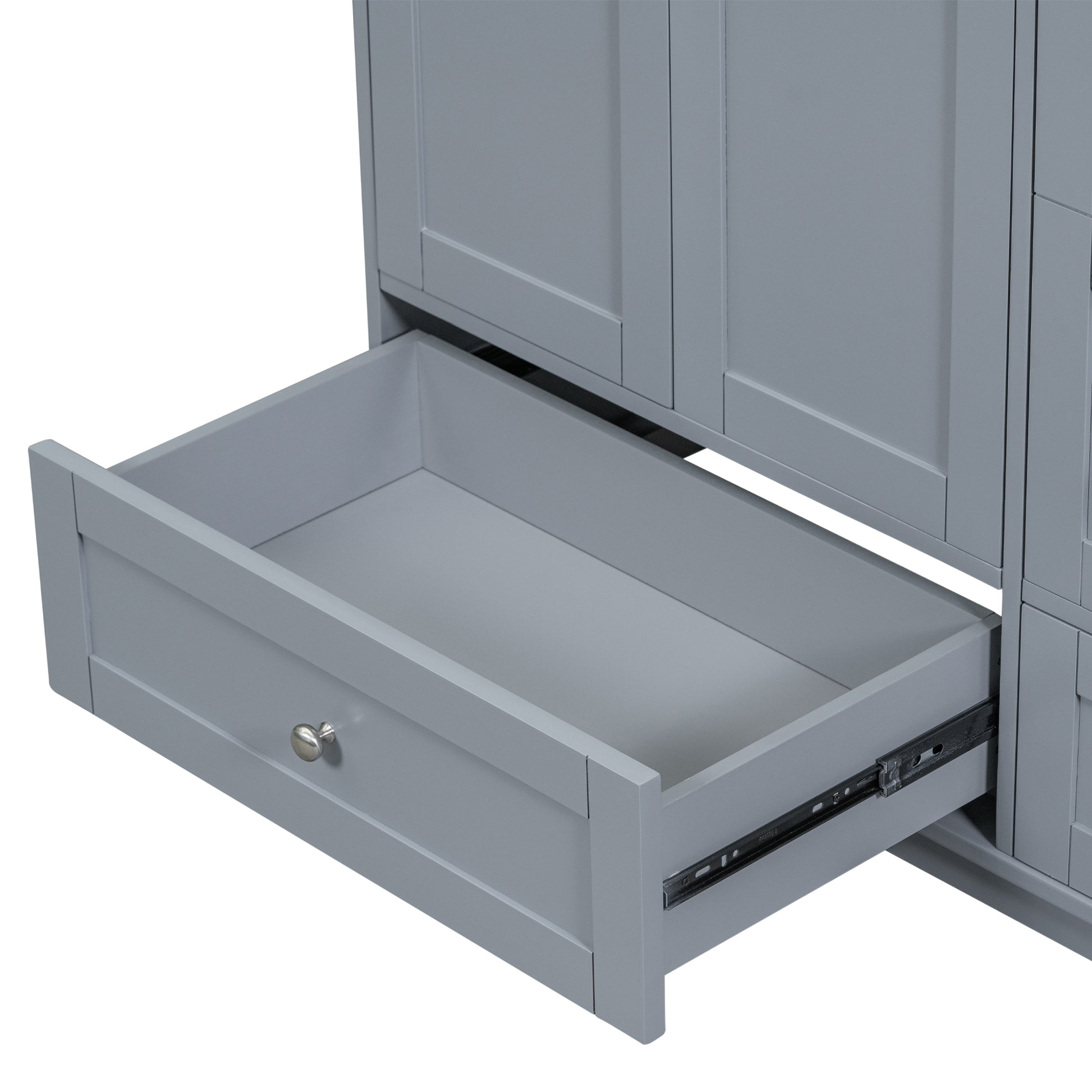 Cabinet Only 36" Bathroom Vanity Grey Blue Sink not grey-blue-solid wood+mdf