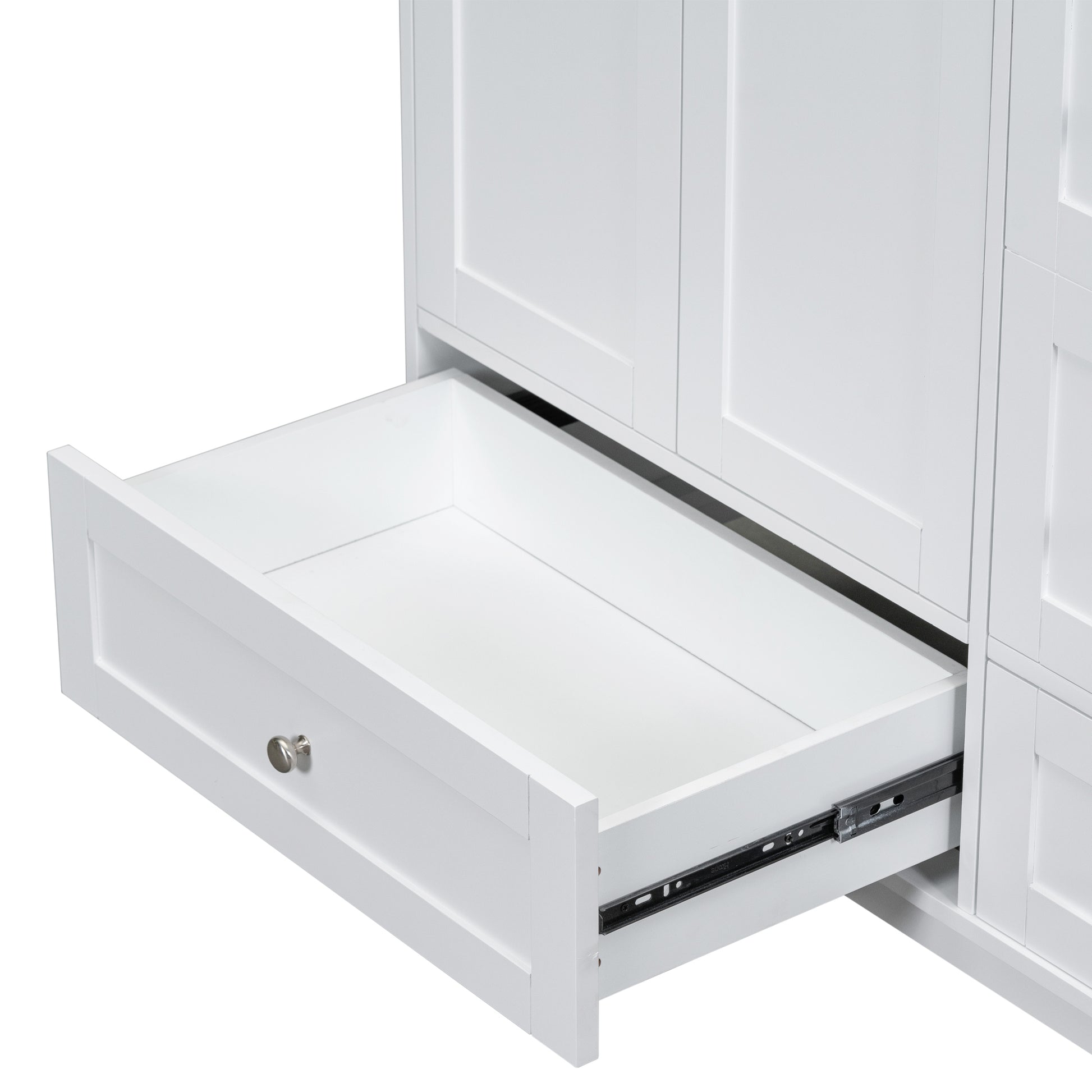 Cabinet Only 36" Bathroom vanity, white Sink not white-solid wood+mdf+resin