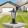 Solar Column Headlights With Dimmable LED black-pc-aluminium