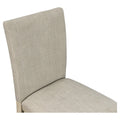 Upholstered Dining Chair with Turned Wood Legs Set of light grey-polyester