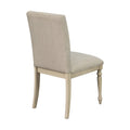 Upholstered Dining Chair with Turned Wood Legs Set of light grey-polyester