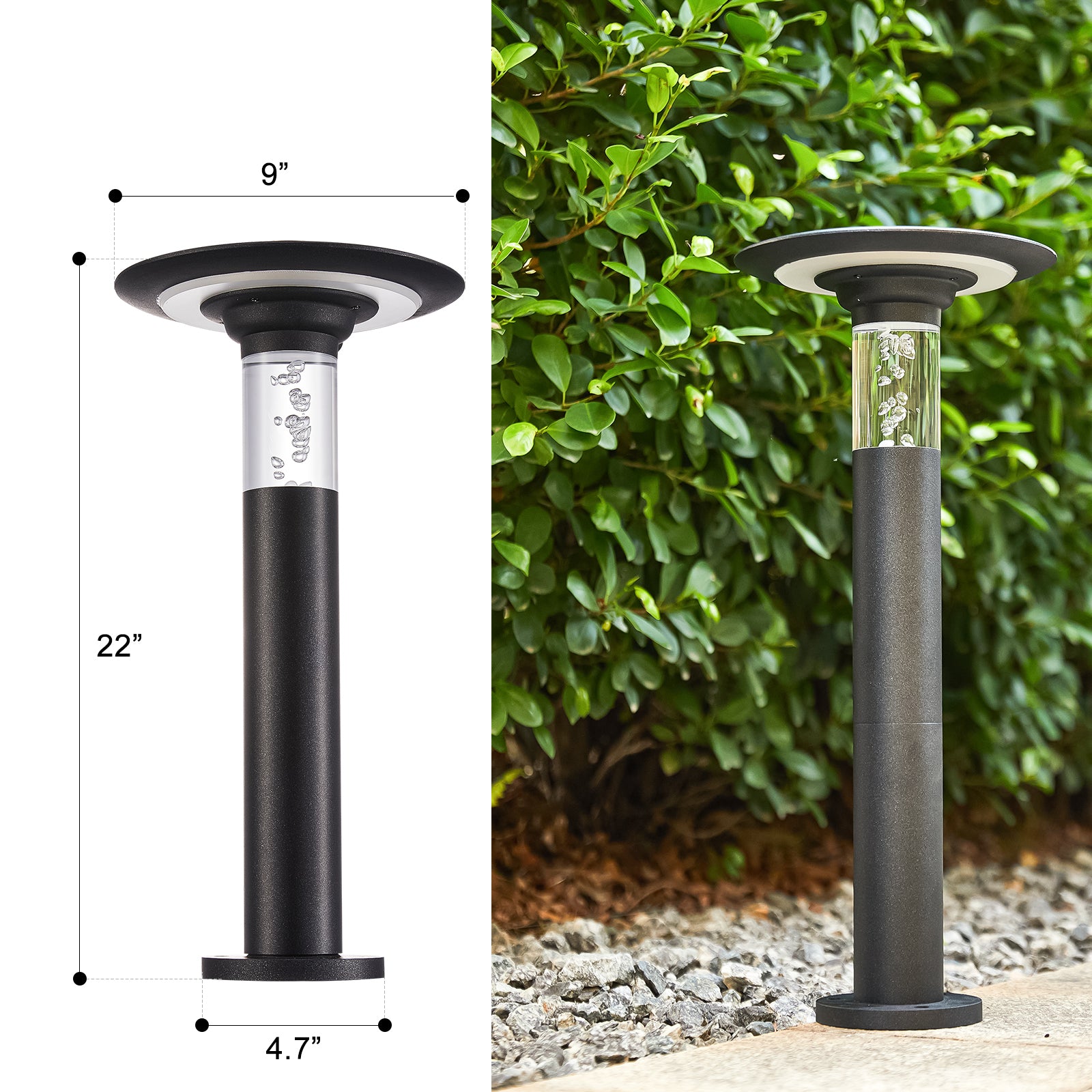 Solar Lawn Light With Dimmable Led