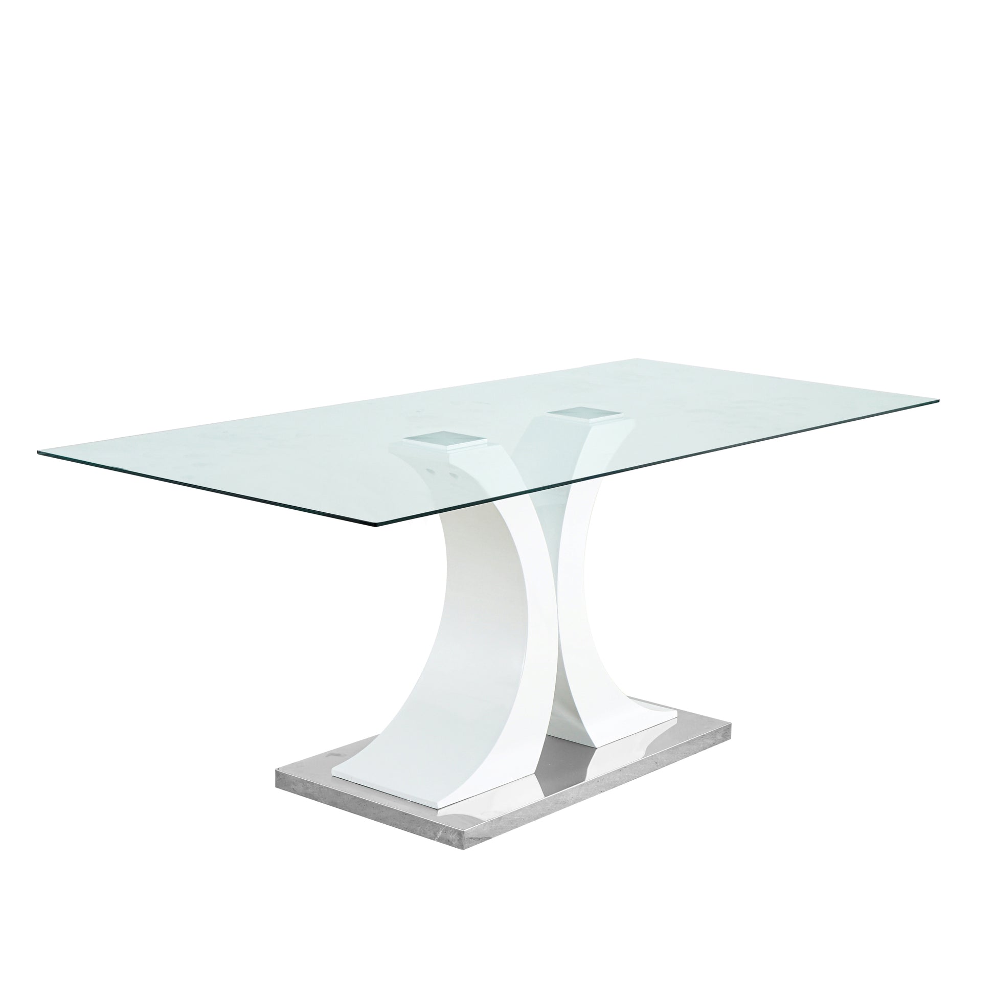 Modern Style Glass Dining Table, Elegant