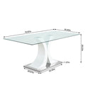 Modern Style Glass Dining Table, Elegant