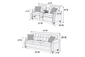 2pcs Sofa set Living Room Furniture Light Coffee Plush light coffee-primary living space-tufted