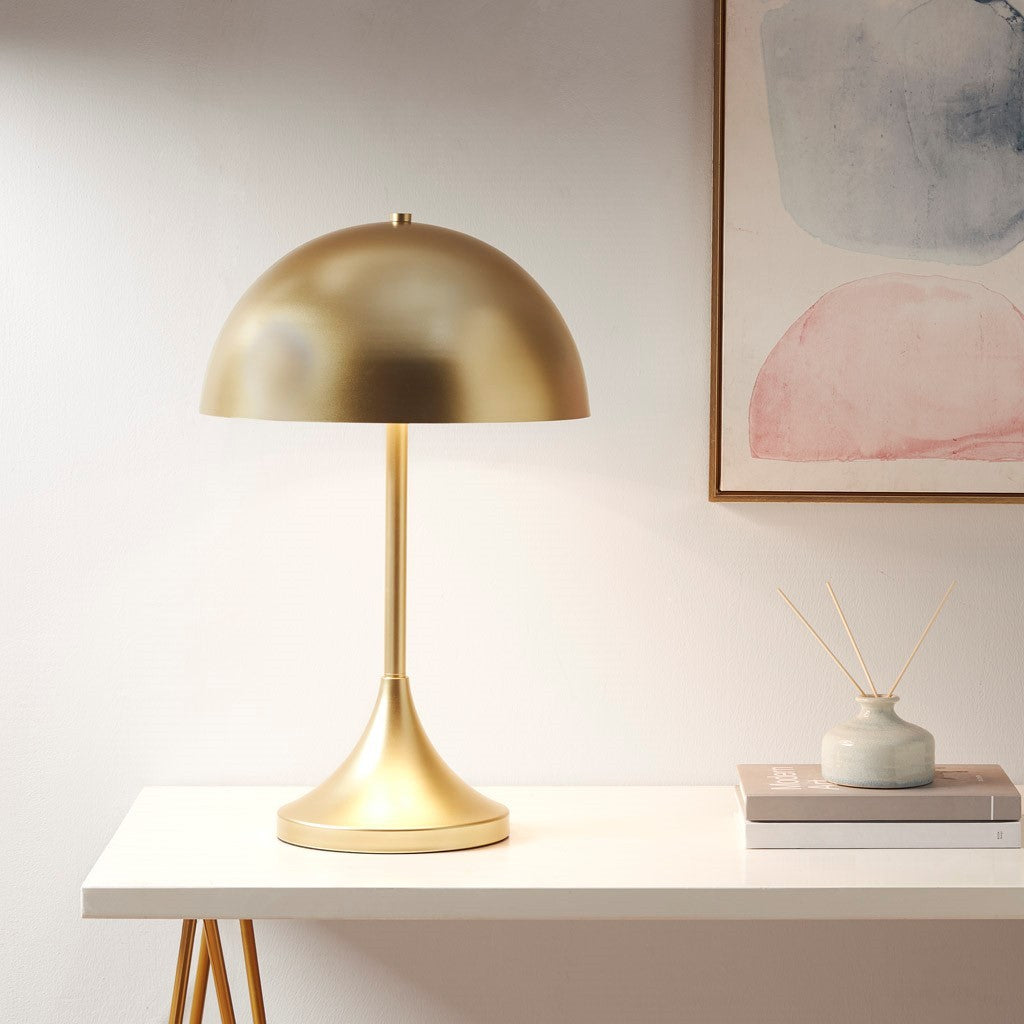 Dome Shaped 2 Light Metal Table Lamp