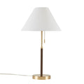 Two Tone Pull Chain Table Lamp - White Iron