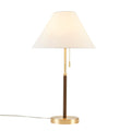 Two Tone Pull Chain Table Lamp - White Iron