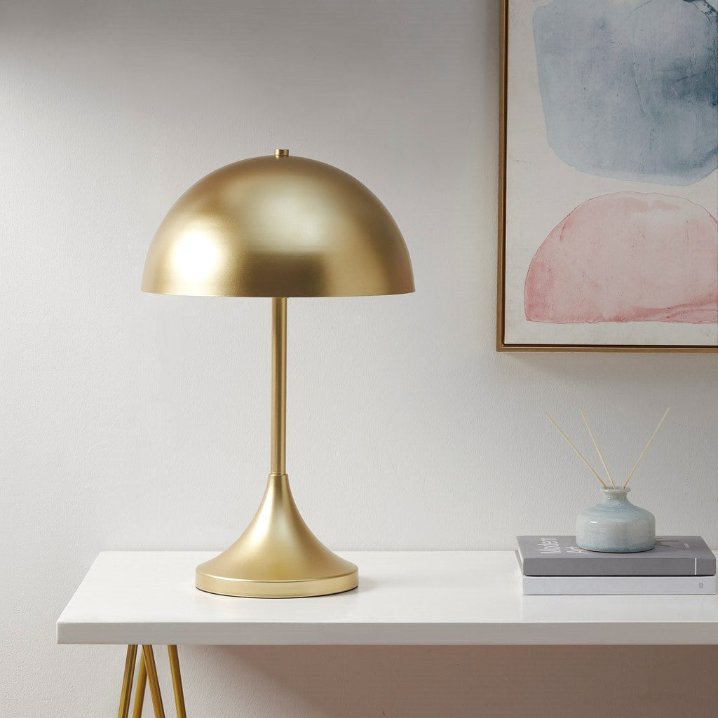 Dome Shaped 2 Light Metal Table Lamp