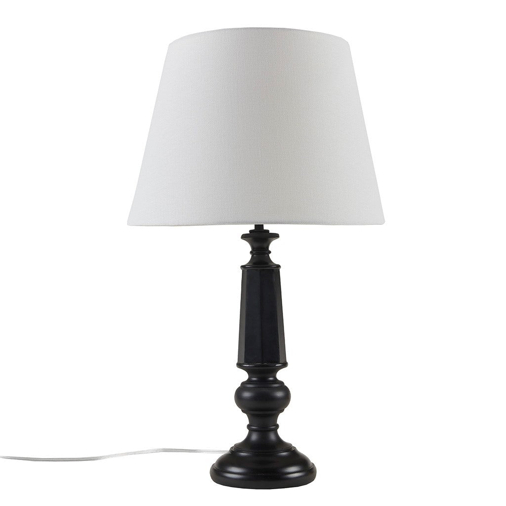 Black Faceted Table Lamp 24.25"h