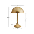 Dome Shaped 2 Light Metal Table Lamp