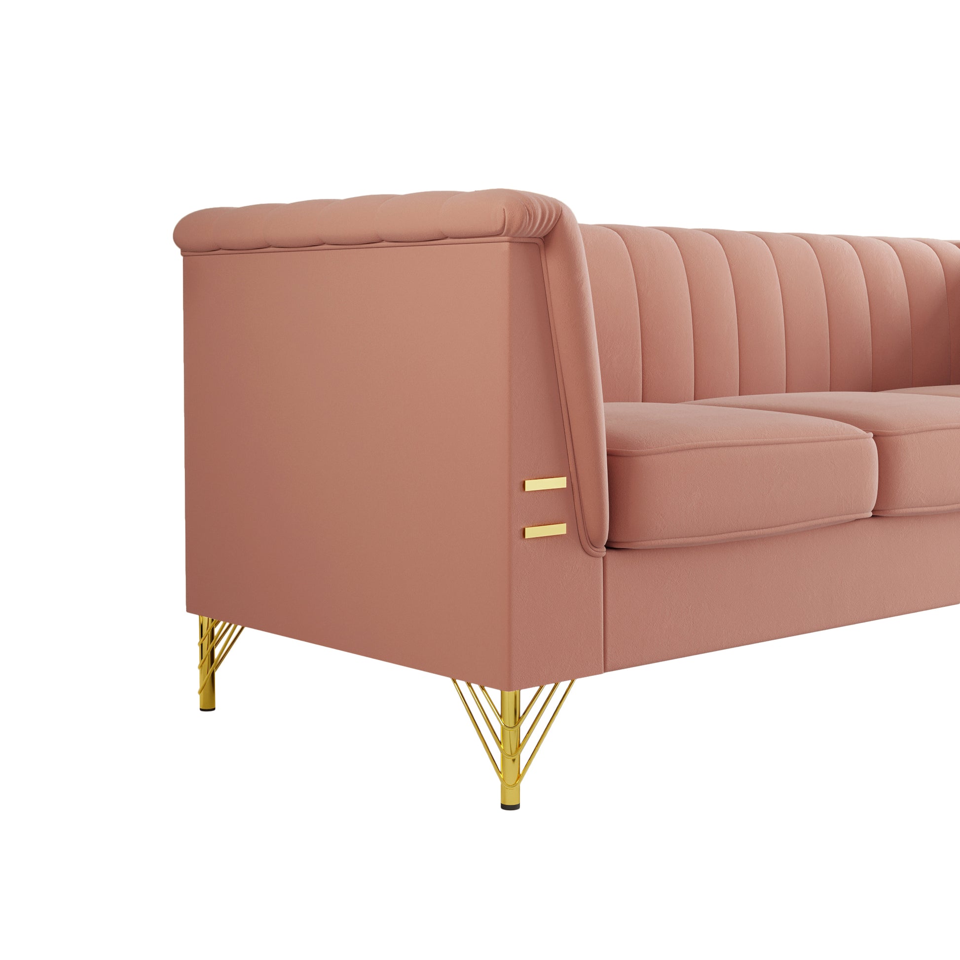 FX P82 PK SOFA Modern Designs Velvet Upholstered pink-velvet