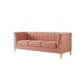 FX P82 PK SOFA Modern Designs Velvet Upholstered pink-velvet