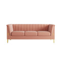 FX P82 PK SOFA Modern Designs Velvet Upholstered pink-velvet