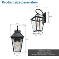 Modern Outdoor Waterproof Wall Lamp black-modern-glass-aluminium