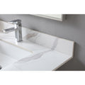 Montary 37inch bathroom vanity top stone carrara gold white-sintered stone