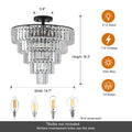 Black large crystal chandelier, modern style black-luxury-crystal