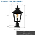 Outdoor Glass Column Headlights black-traditional-glass-aluminium