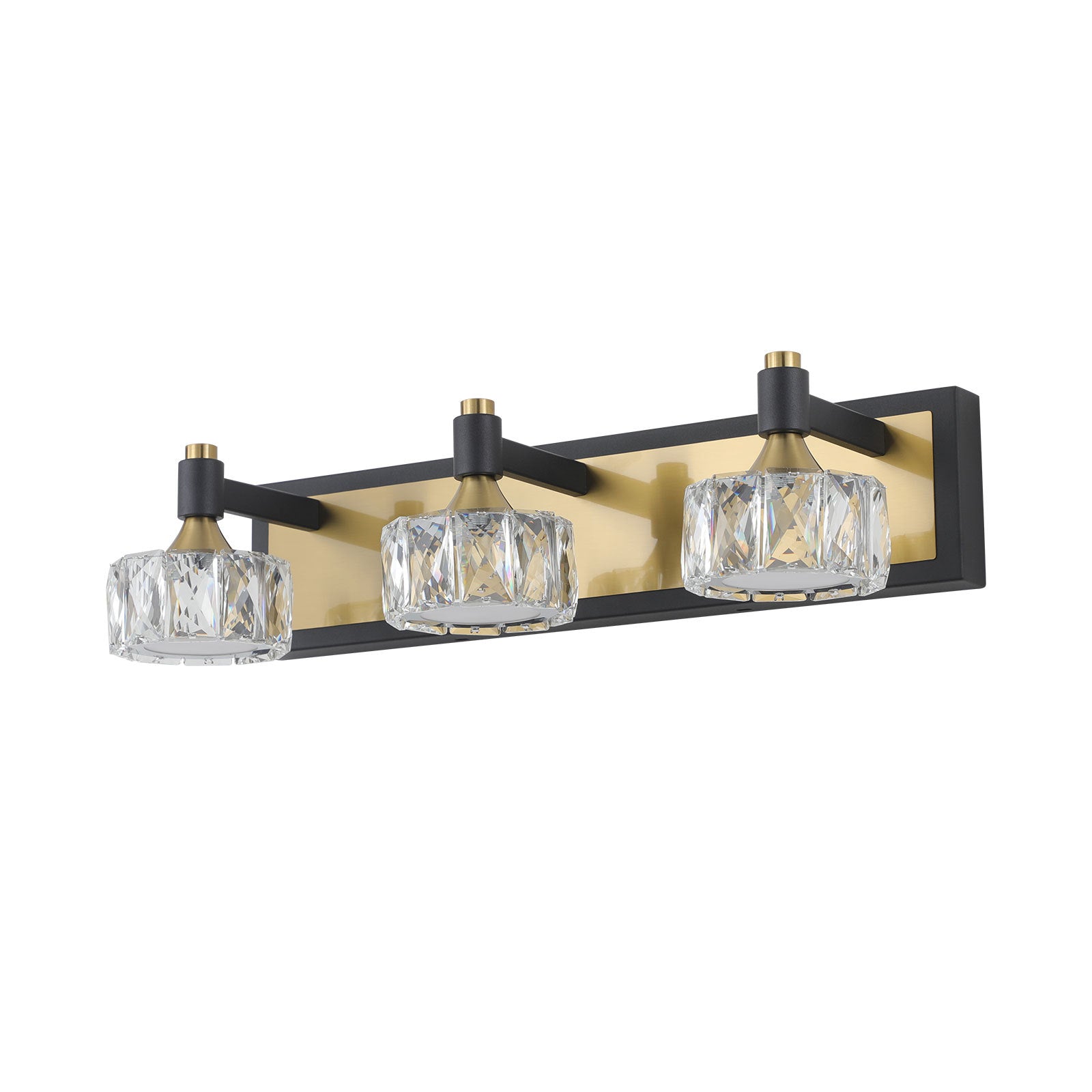 LED 3 Light Modern Crystal Bathroom Vanity Light Over yellow brown-luxury-modern-iron