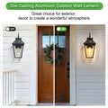 Modern Outdoor Waterproof Wall Lamp 2pack black-traditional-glass