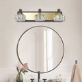 LED 3 Light Modern Crystal Bathroom Vanity Light Over yellow brown-luxury-modern-iron