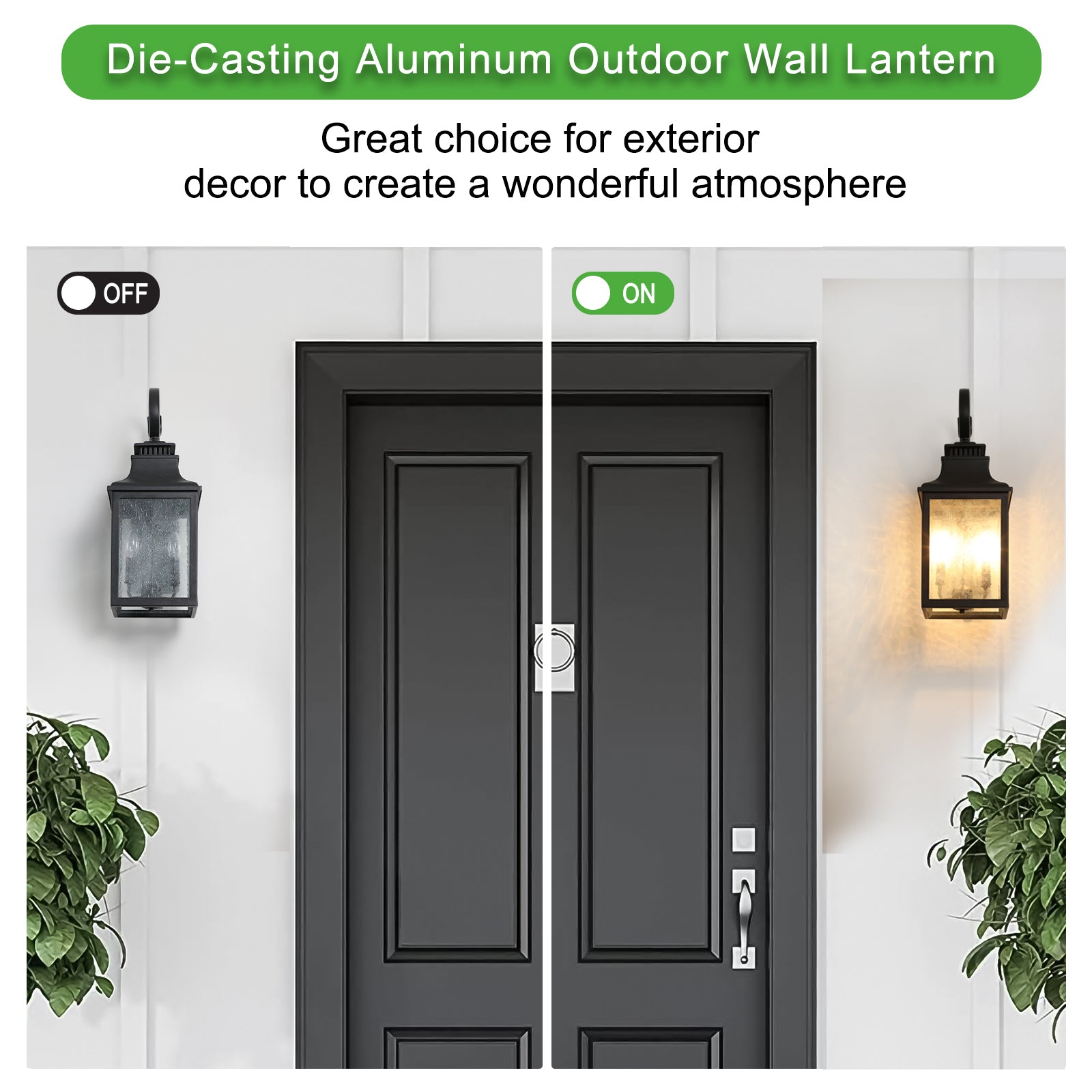 Large Outdoor Wall Lamps With Glass 2pack black-traditional-acrylic