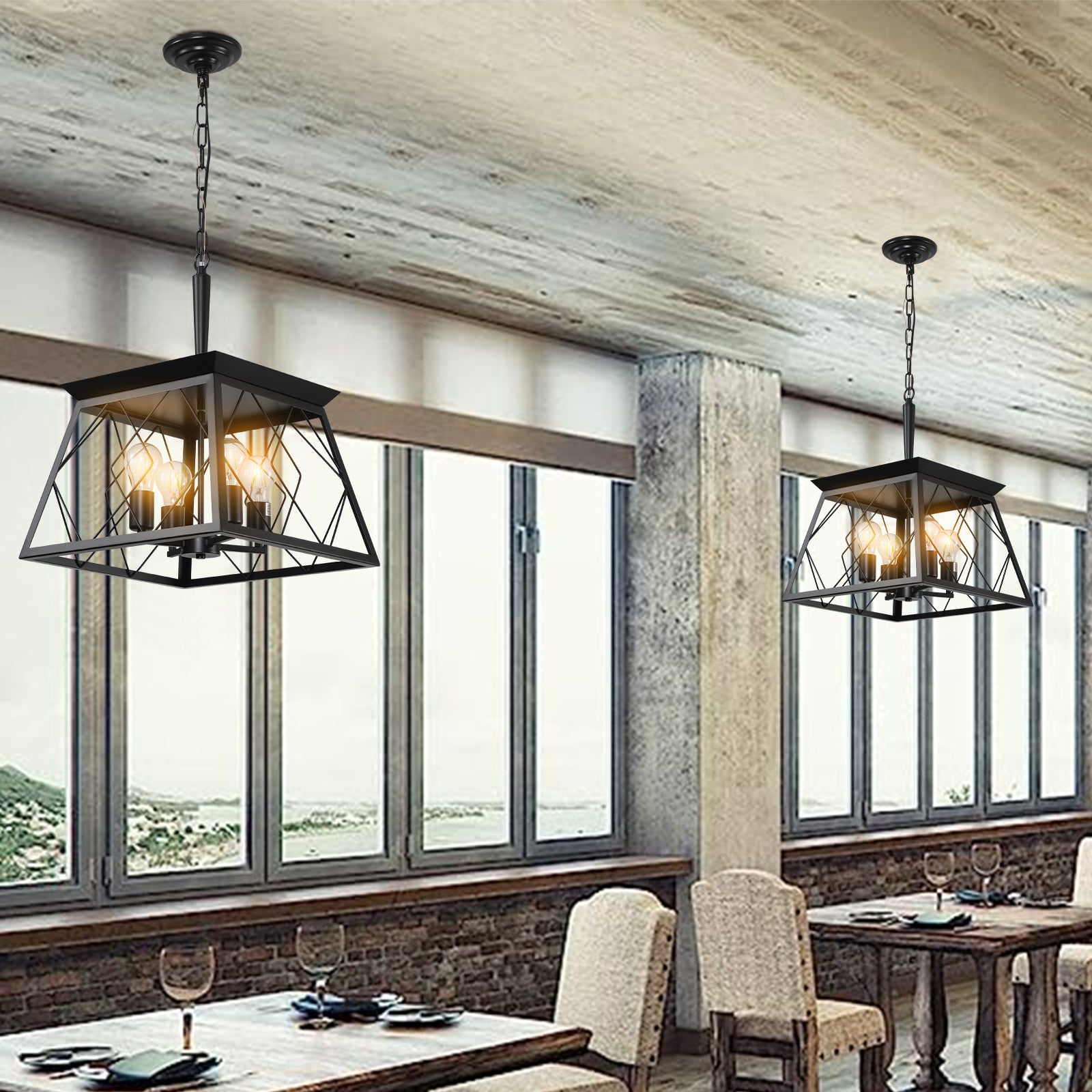 4 Light Farmhouse Chandeliers For Dining Room
