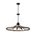 8 Light Retro Farmhouse Chandelier For Kitchen,