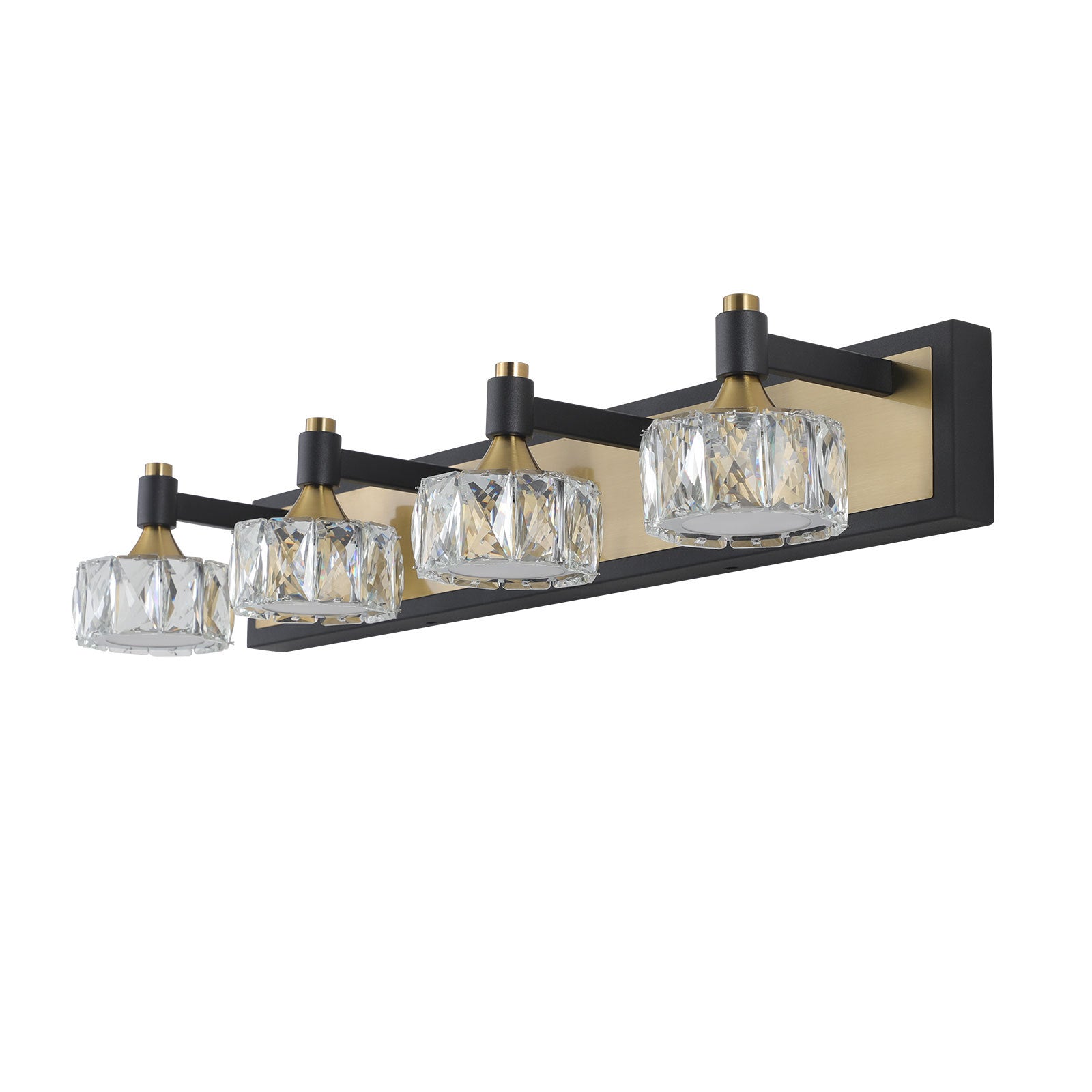 LED 4 Light Modern Crystal Bathroom Vanity Light Over yellow brown-luxury-modern-iron