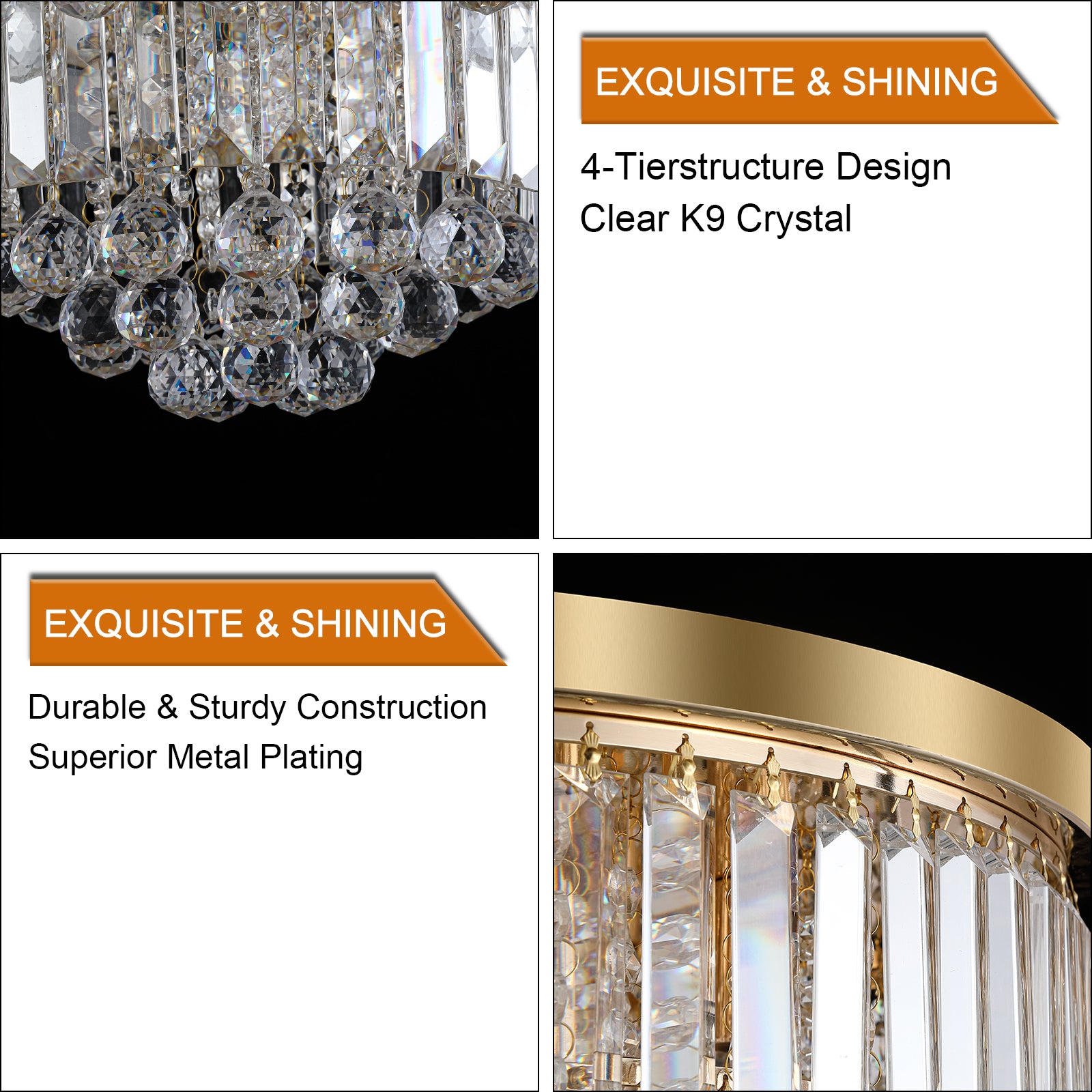 Gold luxury modern style crystal lights,large ceiling gold-luxury-crystal