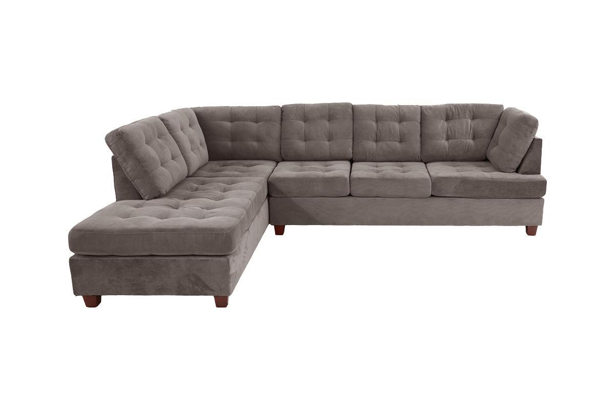 Living Room Sectional Waffle Suede Charcoal Color charcoal grey-suede-wood-primary living