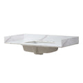 Vanity Top Carrara Gold Side Splash - White