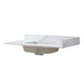 Vanity Top Carrara Gold Side Splash - White