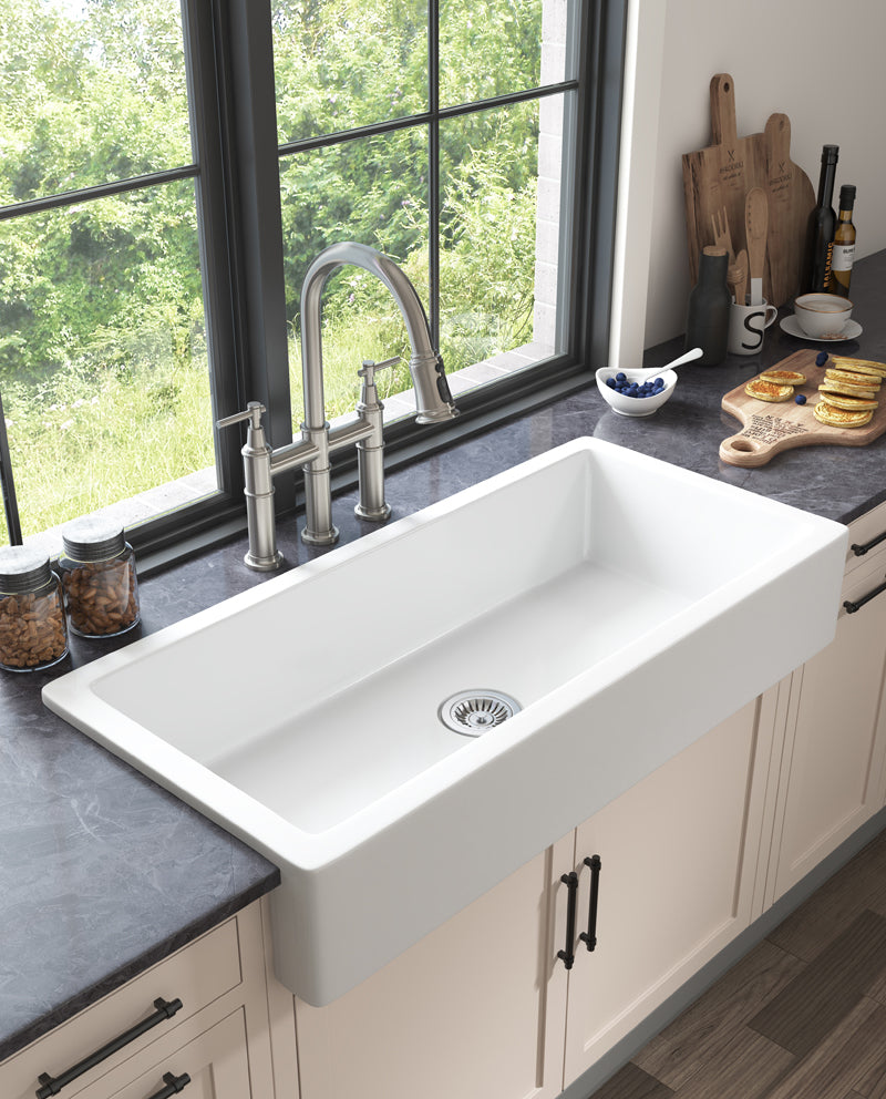 White Farmhouse Sink Deep Apron Sink Undermount