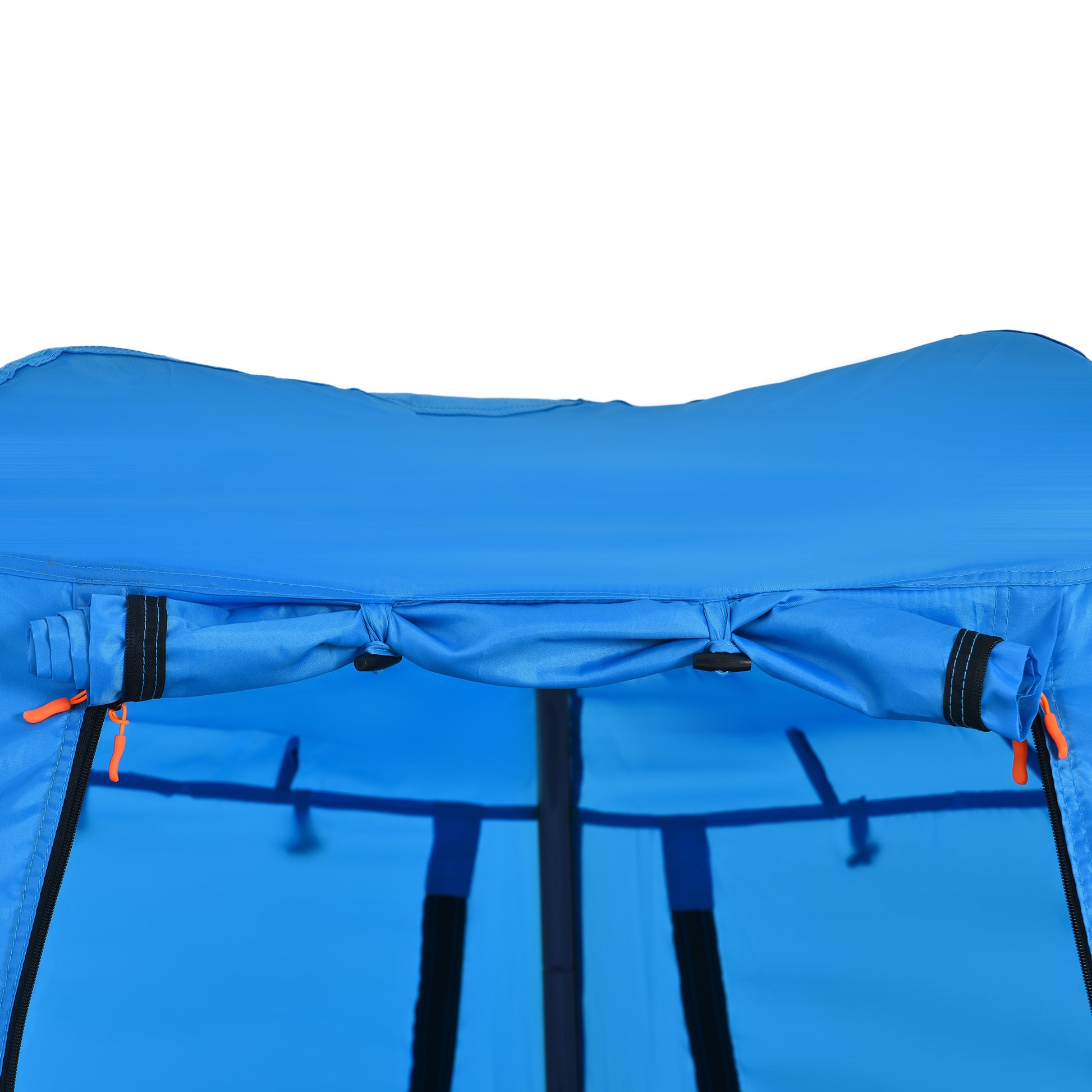 Kids Climbing Dome with Canopy and Playmat 10 ft blue-metal-outdoor