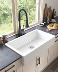 White Farmhouse Sink Deep Apron Sink Undermount