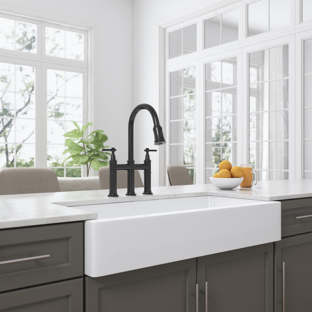 White Farmhouse Sink Deep Apron Sink Undermount