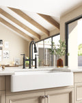 White Farmhouse Sink Deep Apron Sink Undermount