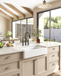 White Farmhouse Sink Deep Apron Sink Undermount