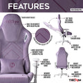 Techni Sport TSF45C Velvet Memory Foam Gaming Chair caster-solid-office-handle-solid back-adjustable